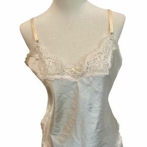 Vintage Maidenform Silky Ivory Lace Camisole
